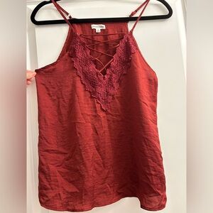 NWOT Burgundy Lace Cami